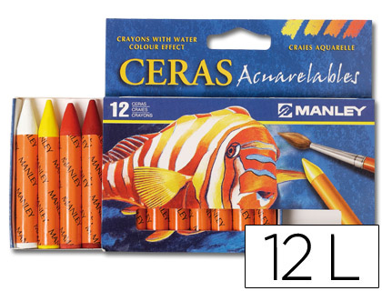 12 lápices de cera Manley acuarelables